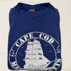 Vintage Disney Men's Blue Cape Cod Crewneck Sweatshirt